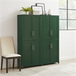 Pemberly Row Contemporary 2-Piece Kitchen Storage Pantry Set in Green