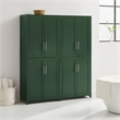Pemberly Row Contemporary 2-Piece Kitchen Storage Pantry Set in Green