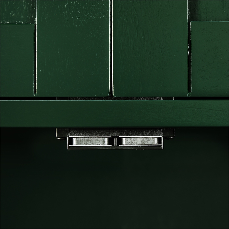 Pemberly Row Contemporary 2-Piece Kitchen Storage Pantry Set in Green