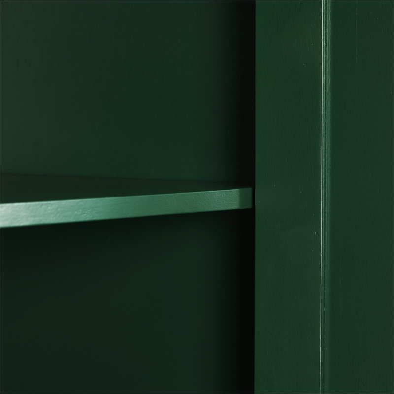 Pemberly Row Contemporary 2-Piece Kitchen Storage Pantry Set in Green