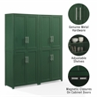 Pemberly Row Contemporary 2-Piece Kitchen Storage Pantry Set in Green