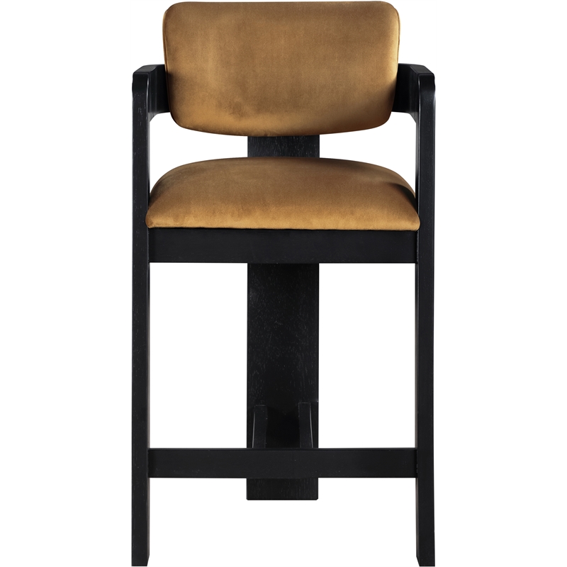 Pemberly Row Modern / Contemporary Ultra Saddle Velvet Stool