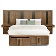 Pemberly Row Transitional Wood California King Wall Panel Bed Ash Brown