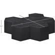 Pemberly Row Contemporary Wood 6-Pc. Black Oak Wood Coffee Table