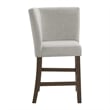 Pemberly Row Contemporary Counter Corner Bench with Upholstered Back