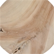 Pemberly Row Contemporary Natural Teak Wood Round Accent Table