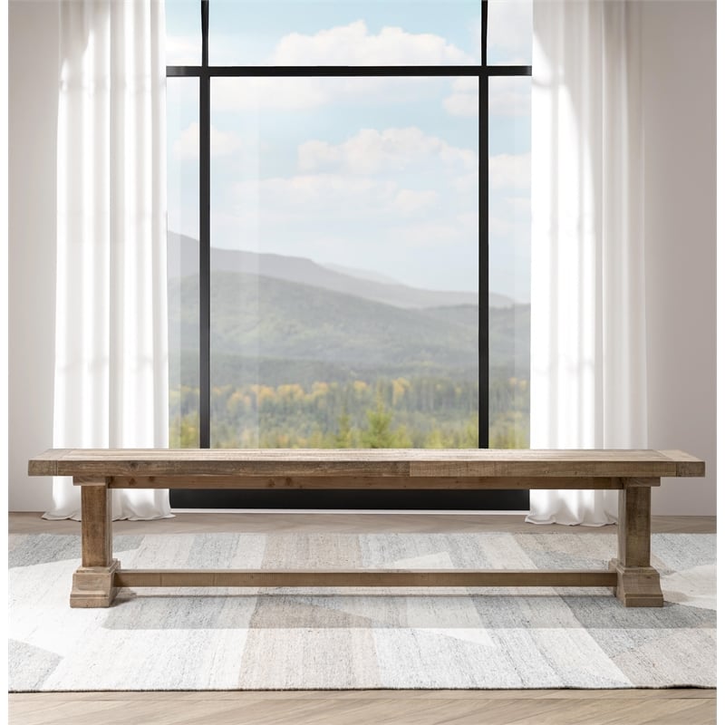 Pemberly Row Modern Transitional Reclaimed Pine Wood 71