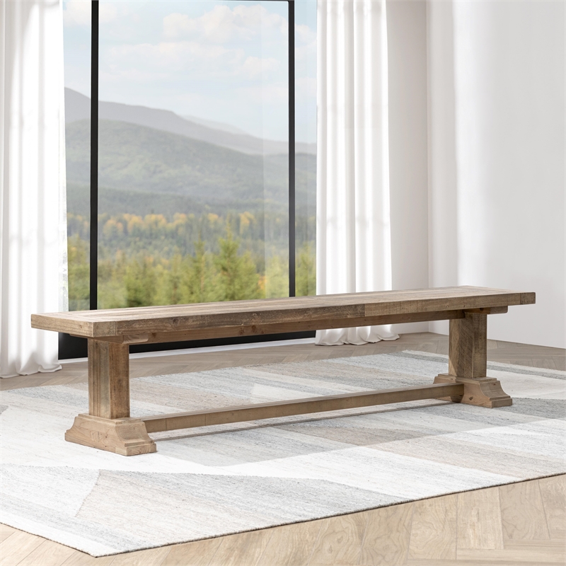 Pemberly Row Modern Transitional Reclaimed Pine Wood 71