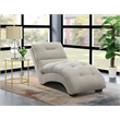 Pemberly Row Contemporary Arched Stitched Tufting Chaise In Amigo Linen