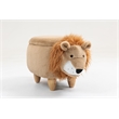 Pemberly Row Kids Lion Animal Storage Ottoman Stool-Furniture for all rooms