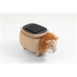 Pemberly Row Kids Lion Animal Storage Ottoman Stool-Furniture for all rooms