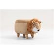 Pemberly Row Kids Lion Animal Storage Ottoman Stool-Furniture for all rooms