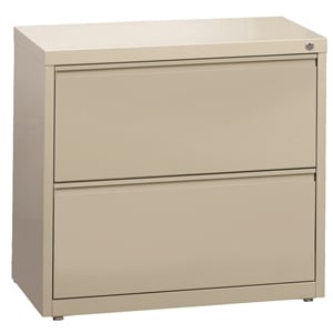 Pemberly Row 30-in Wide Metal 2 Drawer Lateral Filing Cabinet Putty/Beige