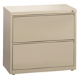 Pemberly Row 30-in Wide Metal 2 Drawer Lateral Filing Cabinet Putty/Beige
