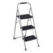 Pemberly Row Modern / Contemporary Metal Folding Step Stool in Black