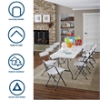 Pemberly Row 8' x 30'' Fold-in-Half Blow Molded Folding Table in White