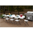 Pemberly Row 8' x 30'' Fold-in-Half Blow Molded Folding Table in White