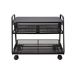 Pemberly Row Contemporary Stainless Steel Under Desk Machine Black Stand