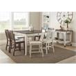 Pemberly Row 7-Piece Counter Height Dining Set with Antique White Chairs