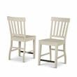 Pemberly Row 7-Piece Counter Height Dining Set with Antique White Chairs