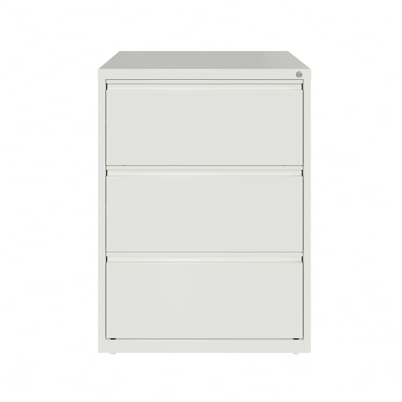 Pemberly Row 30-in Wide 3 Drawer Metal Lateral Filing Cabinet White
