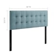 Pemberly Row Biscuit Tufted Full Performance Velvet Headboard in Light Blue