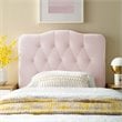 Pemberly Row Twin Diamond Tufted Performance Velvet Headboard in Pink