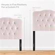Pemberly Row Twin Diamond Tufted Performance Velvet Headboard in Pink