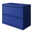 Pemberly Row 36-in Wide 2 Drawer Metal Lateral Filing Cabinet Classic Blue