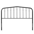 Pemberly Row Contemporary Modern Twin Metal Spindle Headboard in Black