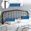 Pemberly Row Contemporary Modern Full Metal Spindle Headboard in Black