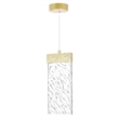 Pemberly Row Modern / Contemporary Metal LED Pendant in Gold Leaf