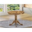 Pemberly Row Antique Round Acacia Wood Dining Table in Natural