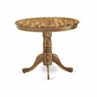 Pemberly Row Antique Round Acacia Wood Dining Table in Natural