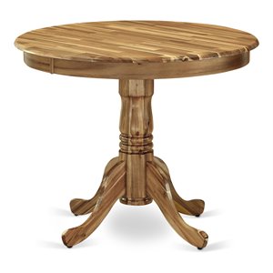 Pemberly Row Antique Round Acacia Wood Dining Table in Natural