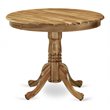 Pemberly Row Antique Round Acacia Wood Dining Table in Natural