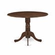 Pemberly Row Contemporary Traditional Rubber Wood Dining Table in Walnut