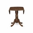 Pemberly Row Contemporary Traditional Rubber Wood Dining Table in Walnut