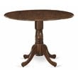 Pemberly Row Contemporary Traditional Rubber Wood Dining Table in Walnut