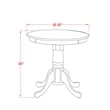 Pemberly Row Contemporary Round Rubber Wood Dining Table in Oak/Mahogany