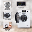 Pemberly Row CONVERTIBLE Washer-Dryer 18lb/1.9cf SANITIZE ALLERGEN Cycle 1400RPM