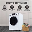 Pemberly Row CONVERTIBLE Washer-Dryer 18lb/1.9cf SANITIZE ALLERGEN Cycle 1400RPM