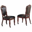 Pemberley Row Birch Hardwood Distressed Brown Cherry Dining Table Set Round Reversible 48