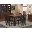 Pemberly Row Contemporary 9-Piece Wood Dining Room Set in Black/Cherry