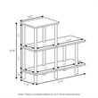 Pemberly Row Engineered Wood 3-Tier Cube Ladder Shelf in Oak Gray/Black