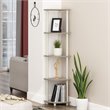 Pemberly Row Turn-N-Tube Wood 5-Tier Corner Display Rack in Sonoma Oak