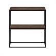 Pemberly Row Engineered Wood 2-Tier Wide Stackable Shelf in Columbia Walnut