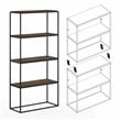 Pemberly Row Engineered Wood 2-Tier Wide Stackable Shelf in Columbia Walnut