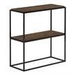 Pemberly Row Engineered Wood 2-Tier Wide Stackable Shelf in Columbia Walnut