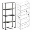 Pemberly Row Engineered Wood 2-Tier Wide Stackable Shelf in French Oak Gray